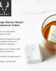 Glacier Rocks® Large Soapstone Whiskey Cubes - Set of 2