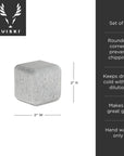 Glacier Rocks® Large Soapstone Whiskey Cubes - Set of 2