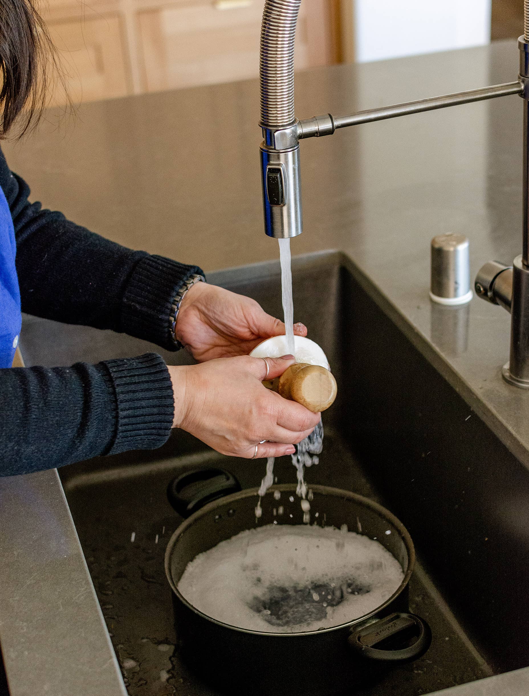 Solid Dish Soap in a white bowl by ardent goods