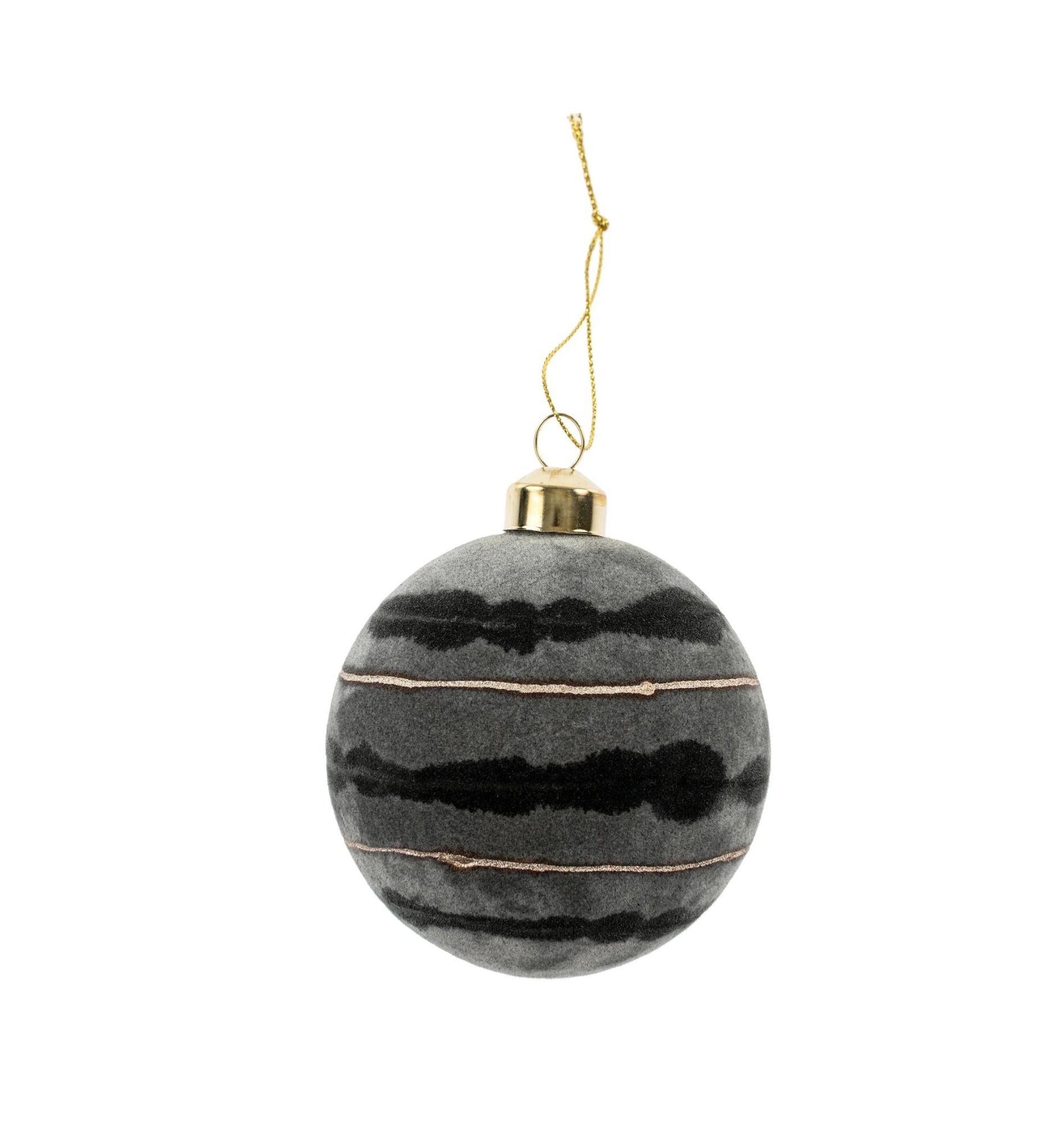 Stria Velvet Glass Ornament